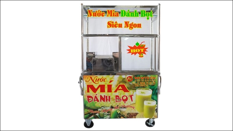 xe nước mía tạo bọt