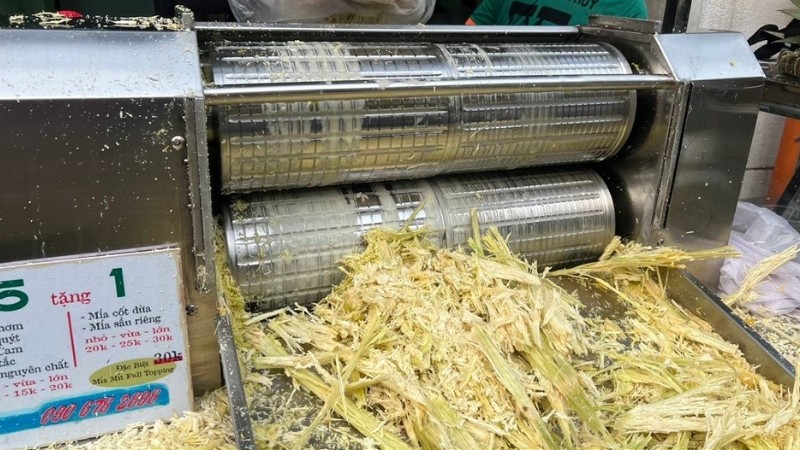 xe nước mía tạo bọt