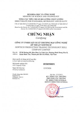 Chứng nhận MSMV NEWTECH