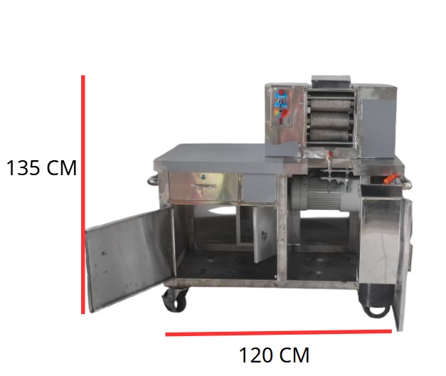 Máy ép mía 6 lô không lục giác full inox 304