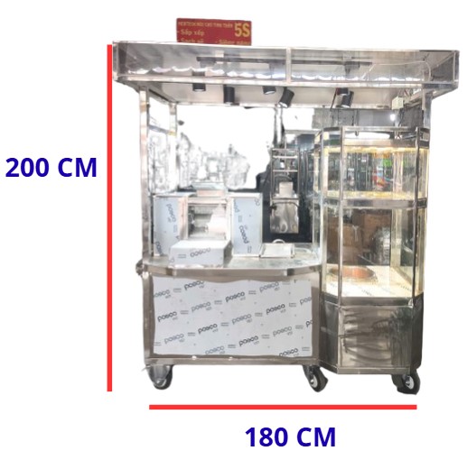 Máy ép mía 6 lô lục giác full inox 304