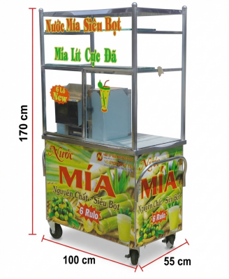 MÁY ÉP MÍA TỦ KÍNH 6 LÔ CAO CẤP ĐÁNH BỌT 304
