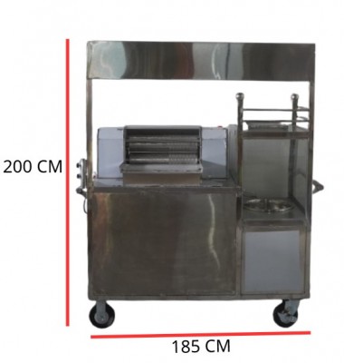 Máy ép mía 2 lô lục giác full inox 304