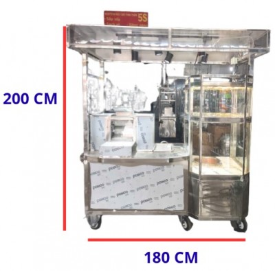 Máy ép mía 6 lô lục giác full inox 304